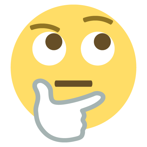 Thinking Face as drawn by JoyPixels in 2.1