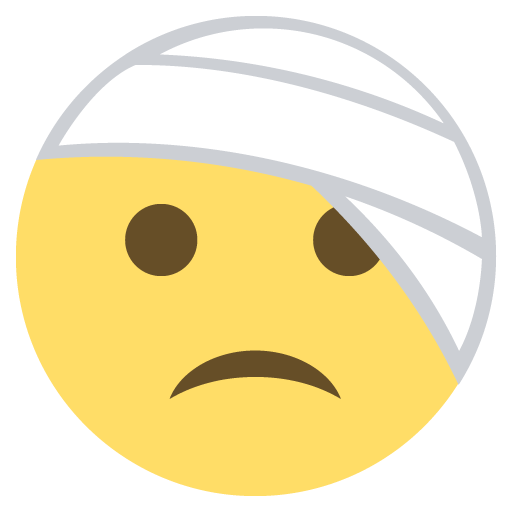Gesicht Mit Kopfverband as drawn by JoyPixels in 2.1