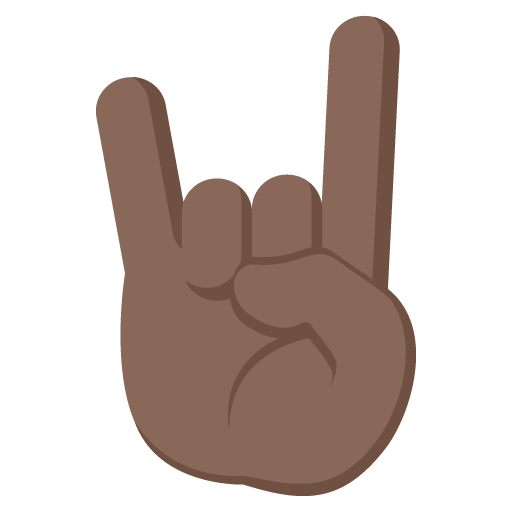 Sign of the Horns: Dark Skin Tone, the design in this release
