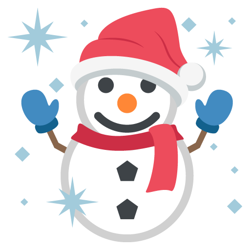 Snowman as drawn by JoyPixels in 2.1