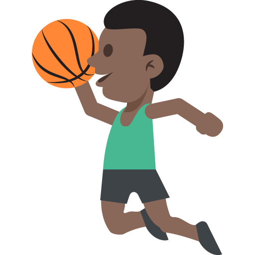 Person Bouncing Ball: Dark Skin Tone, the previous design