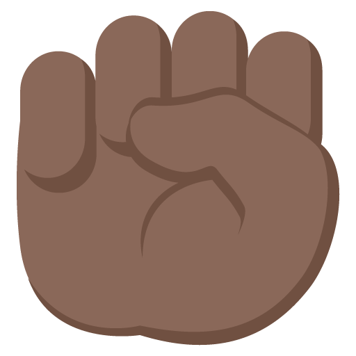 Raised Fist: Dark Skin Tone, the design in this release