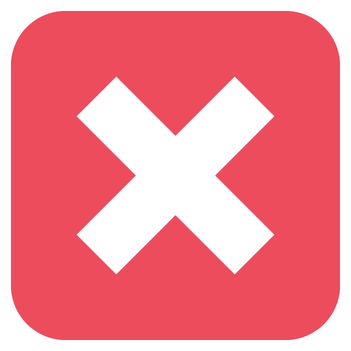 Cross Mark Button as drawn by JoyPixels in 2.1