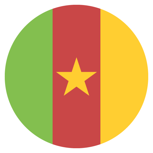 Flag: Cameroon as drawn by JoyPixels in 2.2.4