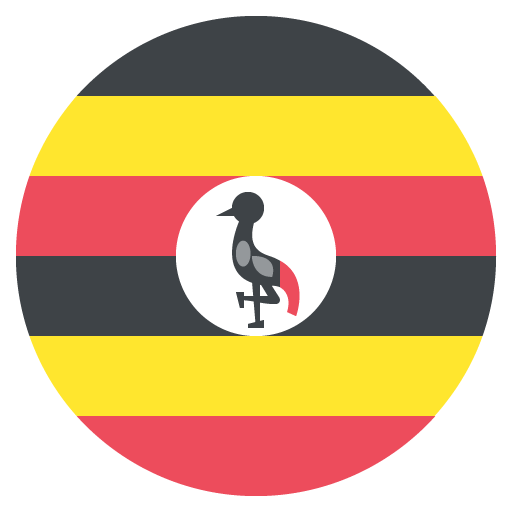 Flag: Uganda as drawn by JoyPixels in 2.2.4