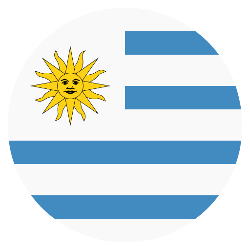 Flag: Uruguay as drawn by JoyPixels in 2.2.4