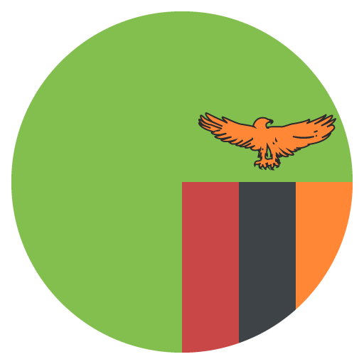 Flag: Zambia as drawn by JoyPixels in 2.2.4