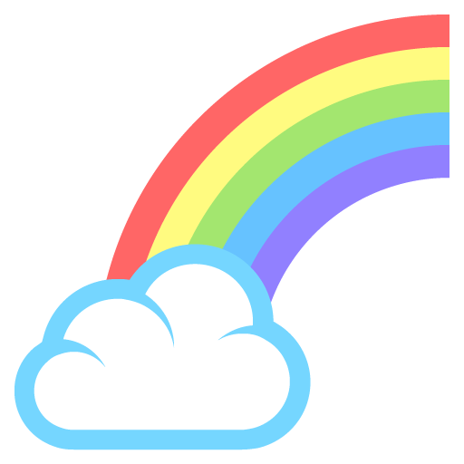 Rainbow as drawn by JoyPixels in 2.2.4