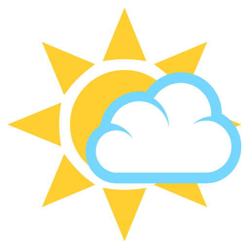 Sun Behind Small Cloud as drawn by JoyPixels in 2.2.4