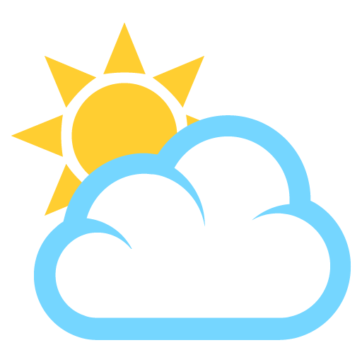Sun Behind Large Cloud as drawn by JoyPixels in 2.2.4