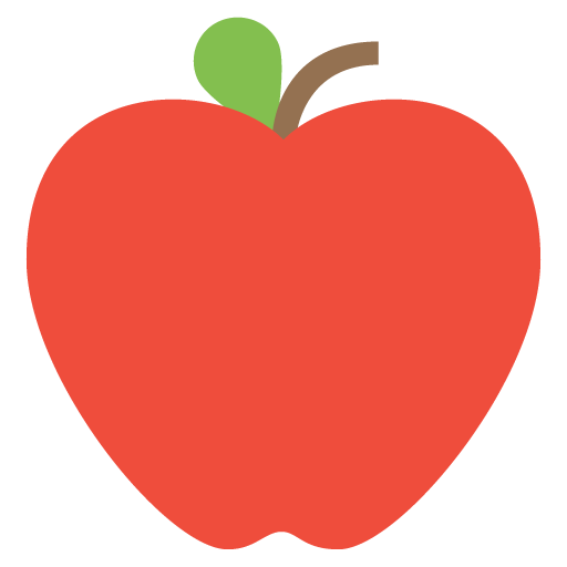 Red Apple as drawn by JoyPixels in 2.2.4