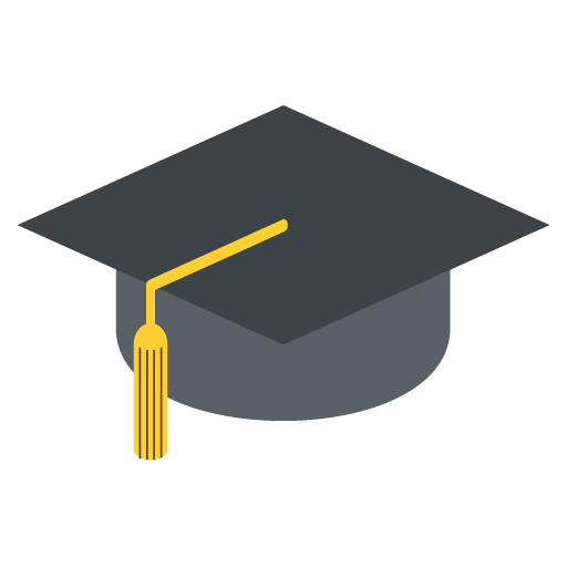 Graduation Cap as drawn by JoyPixels in 2.2.4