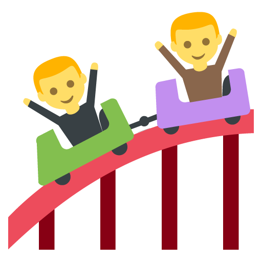 Roller Coaster as drawn by JoyPixels in 2.2.4