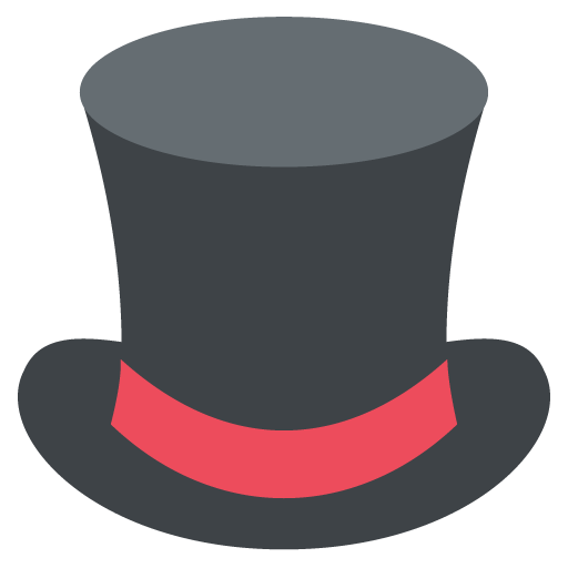 Top Hat as drawn by JoyPixels in 2.2.4