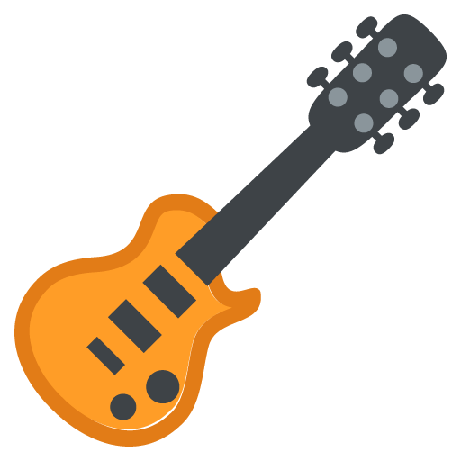 Guitar as drawn by JoyPixels in 2.2.4