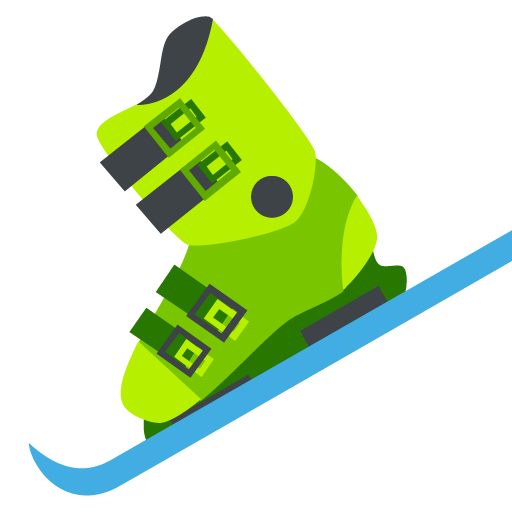 Skis as drawn by JoyPixels in 2.2.4