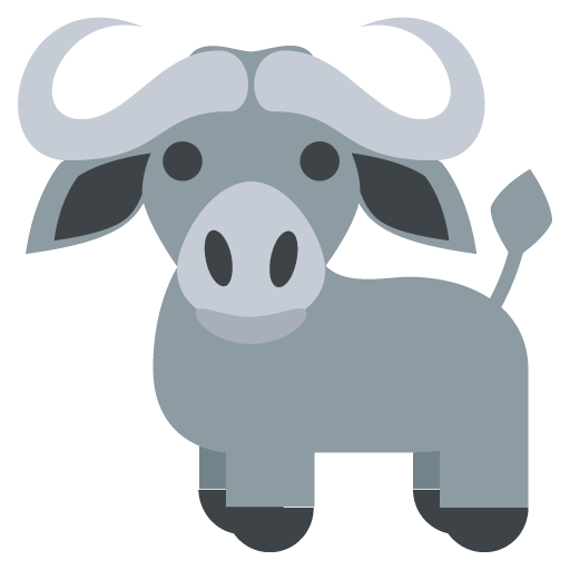 Water Buffalo as drawn by JoyPixels in 2.2.4