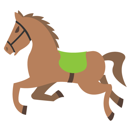 Cavallo as drawn by JoyPixels in 2.2.4