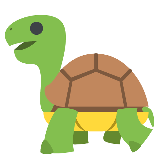 Tartaruga as drawn by JoyPixels in 2.2.4