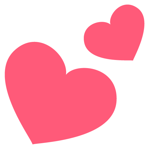 Two Hearts as drawn by JoyPixels in 2.2.4