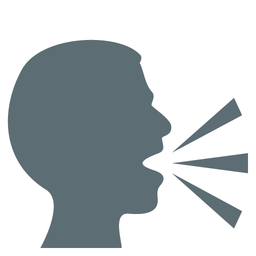 Speaking Head as drawn by JoyPixels in 2.2.4