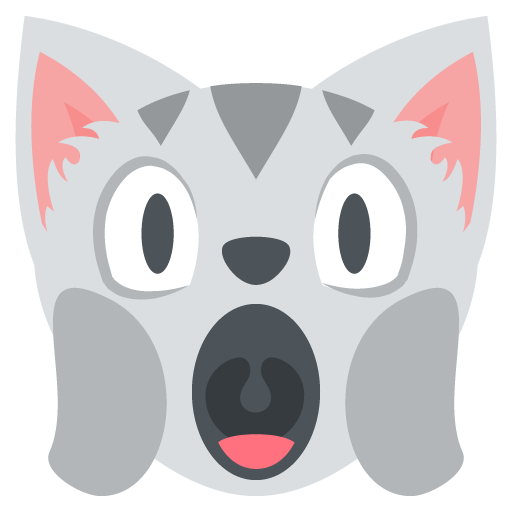 Weary Cat as drawn by JoyPixels in 2.2.4
