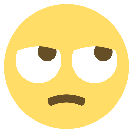 Face with Rolling Eyes as drawn by JoyPixels in 2.2.4
