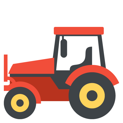 Tractor as drawn by JoyPixels in 2.2.4