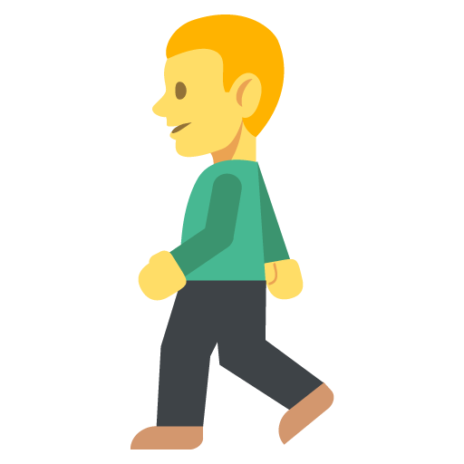 Person Walking as drawn by JoyPixels in 2.2.4