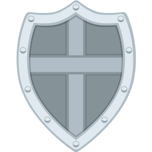 Schutzschild as drawn by JoyPixels in 2.2.4