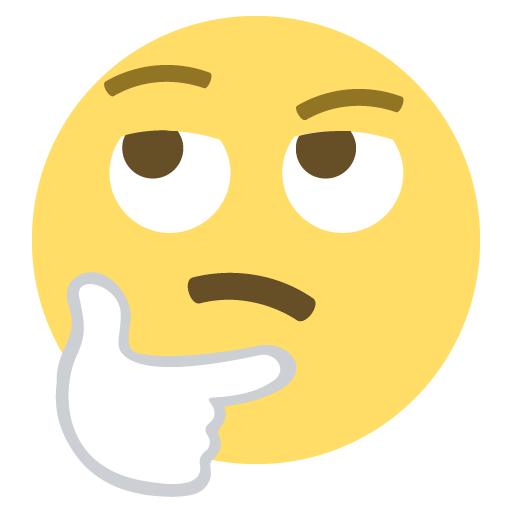 Thinking Face as drawn by JoyPixels in 2.2.4
