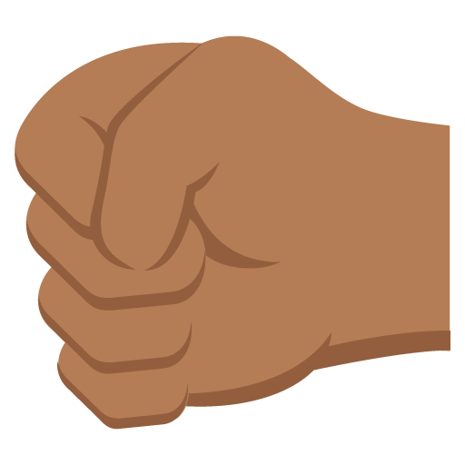 Left-Facing Fist: Medium-Dark Skin Tone, the design in this release