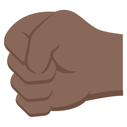 Left-Facing Fist: Dark Skin Tone, the design in this release