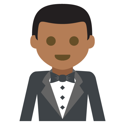 Person in Tuxedo: Medium-Dark Skin Tone, the design in this release