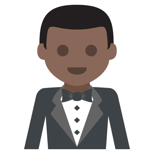 Person in Tuxedo: Dark Skin Tone, the design in this release