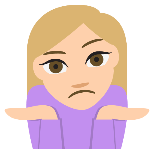 Person Shrugging: Medium-Light Skin Tone, the design in this release