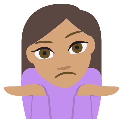 Person Shrugging: Medium Skin Tone, the design in this release