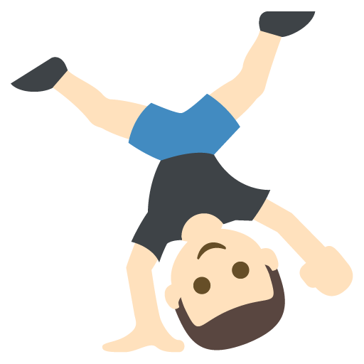 Person Cartwheeling: Light Skin Tone, the design in this release