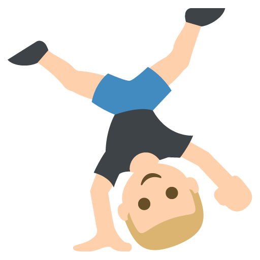 Person Cartwheeling: Medium-Light Skin Tone, the design in this release