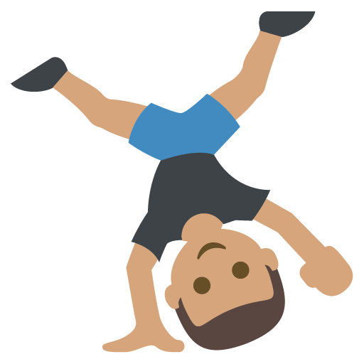 Person Cartwheeling: Medium Skin Tone, the design in this release