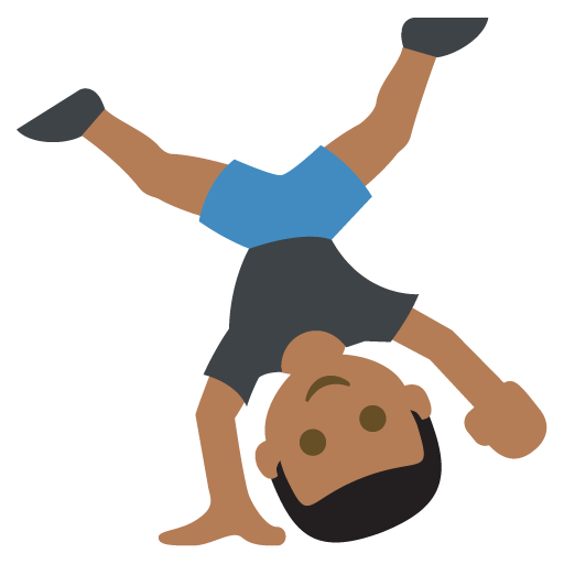Person Cartwheeling: Medium-Dark Skin Tone, the design in this release