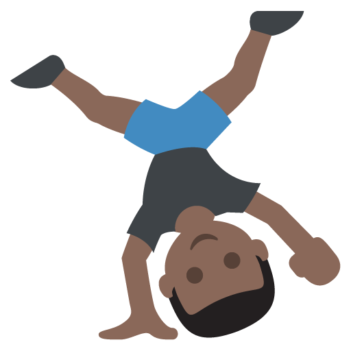 Person Cartwheeling: Dark Skin Tone, the design in this release