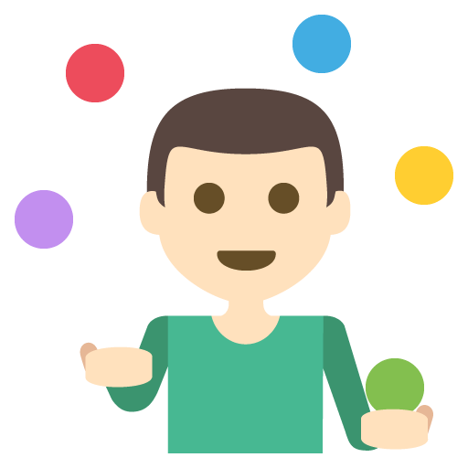Person Juggling: Light Skin Tone, the design in this release