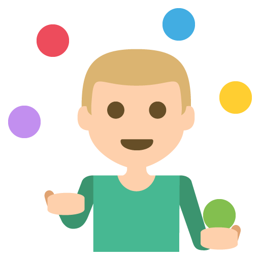 Person Juggling: Medium-Light Skin Tone, the design in this release