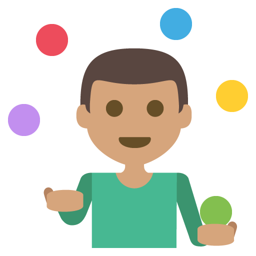 Person Juggling: Medium Skin Tone, the design in this release