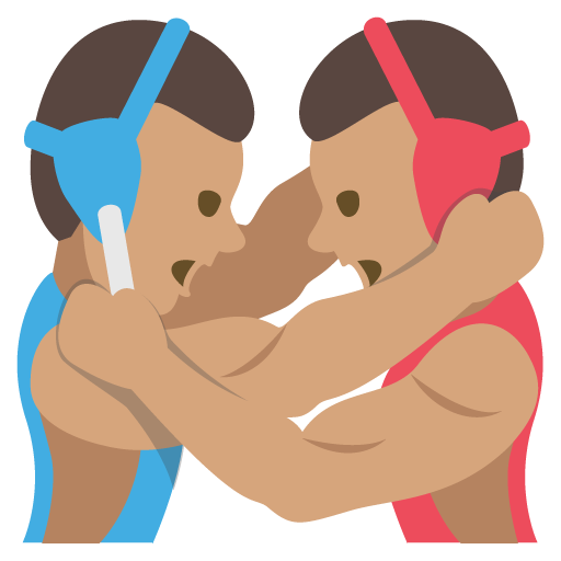 People Wrestling: Medium Skin Tone, the design in this release