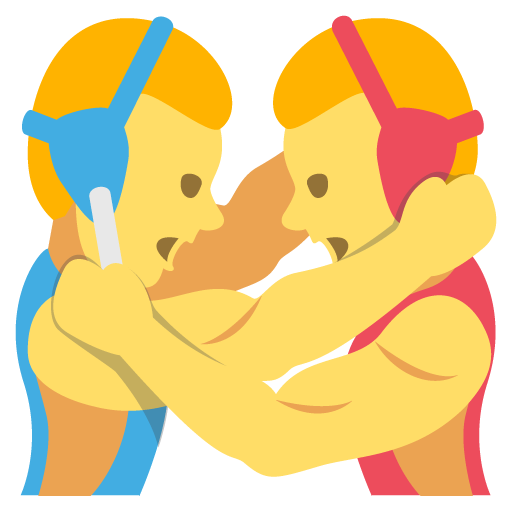 People Wrestling, the design in this release