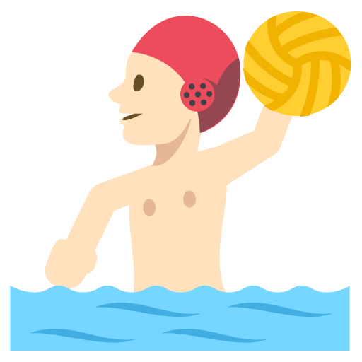 Person Playing Water Polo: Light Skin Tone, the design in this release