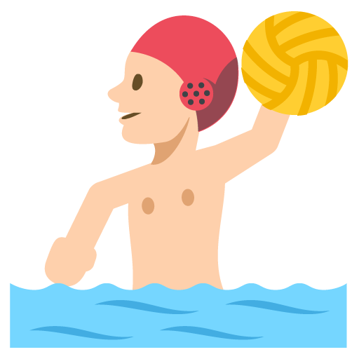 Person Playing Water Polo: Medium-Light Skin Tone, the design in this release