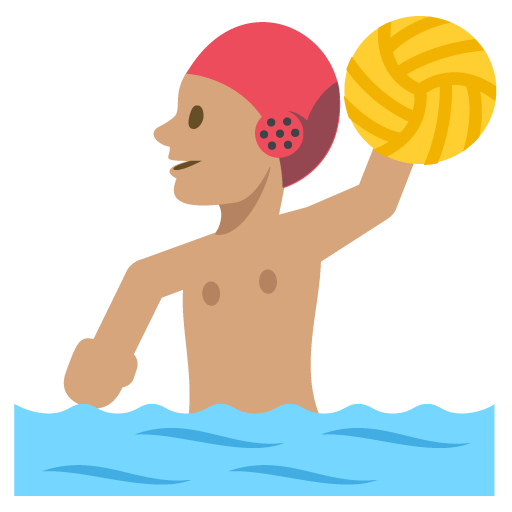 Person Playing Water Polo: Medium Skin Tone, the design in this release